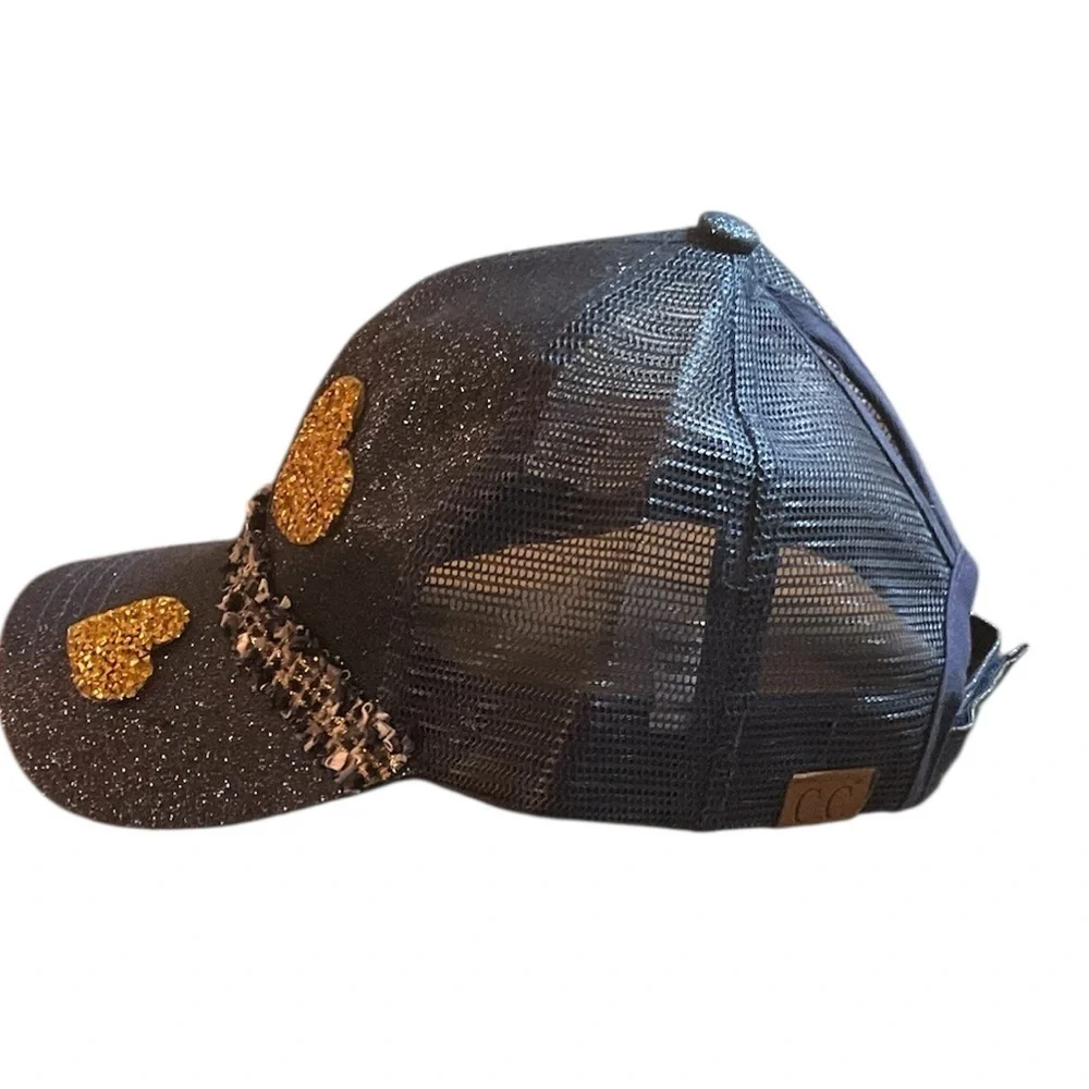 Sparkling Midnight Blue Baseball Hat